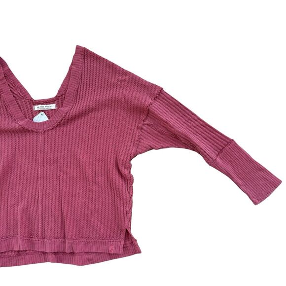 Free People Top Women’s Size L Cotton  Long Sleeve Thermal We The Free Cowboy‎ - Picture 6 of 13